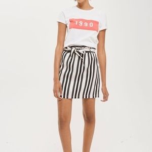 Black & White Striped Skirt